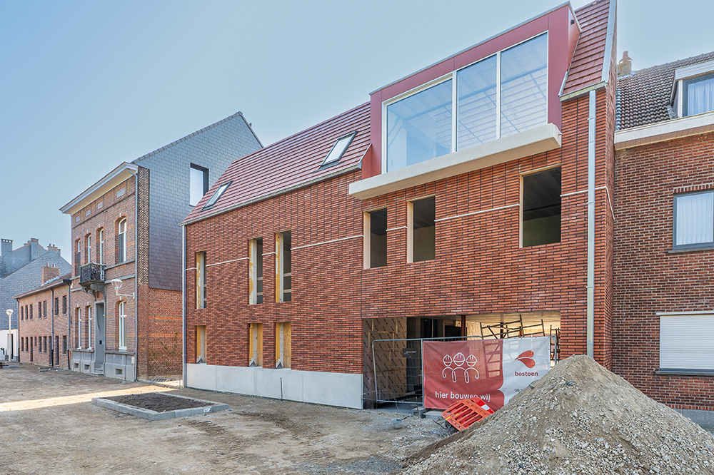 Bostoen energiezuinige appartementen in Rumst Residentie Oris bouwwerf voorgevel