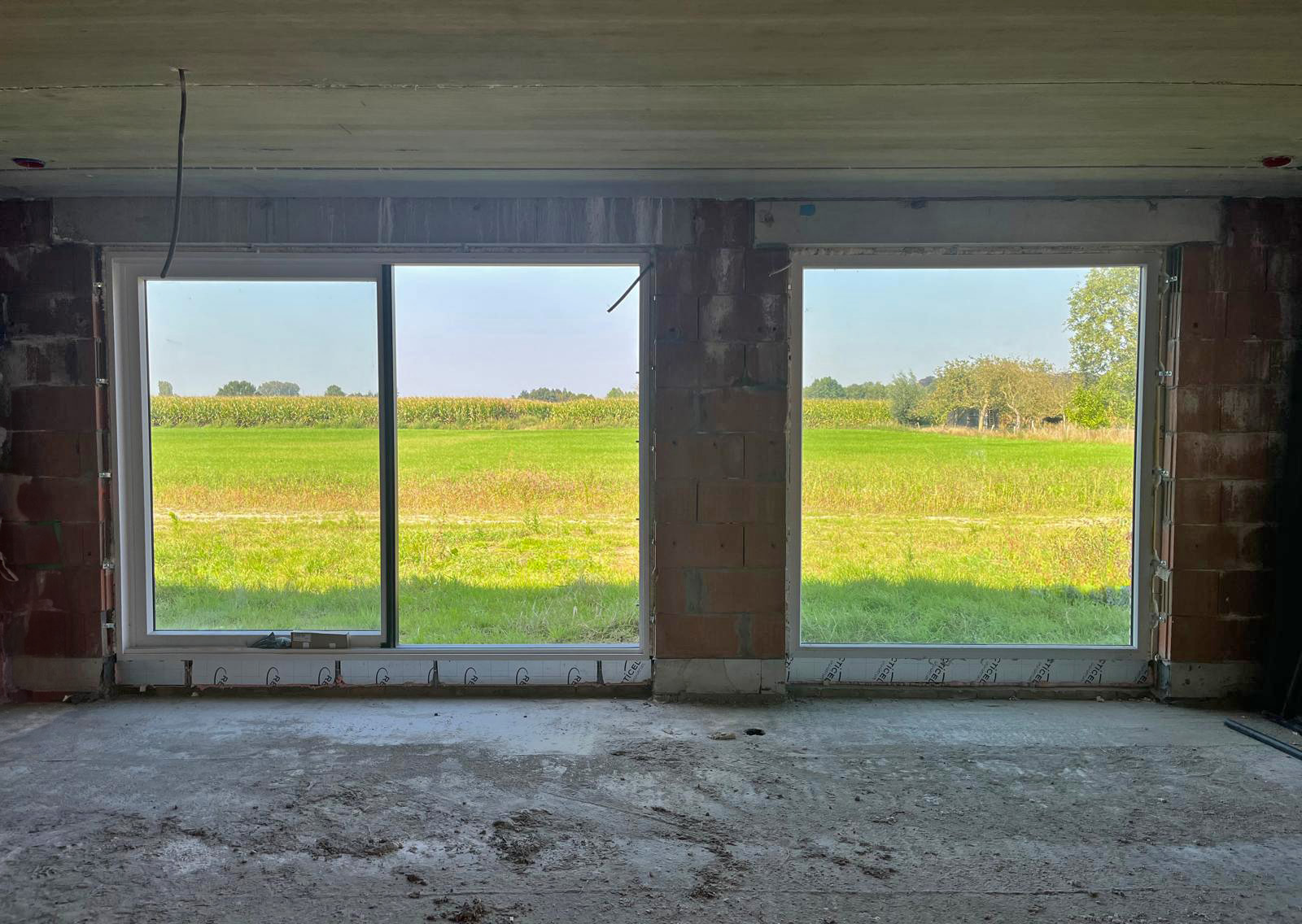 Bostoen Pastorijwoningen Bachte-Maria-Leerne Hof van Leerne Uitzicht op het groen