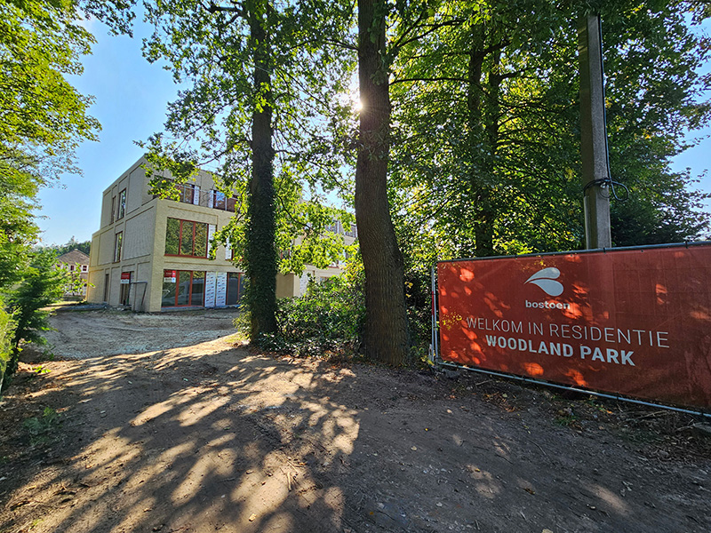 Bostoen luxe appartementen in Destelbergen WoodLand Park oprit